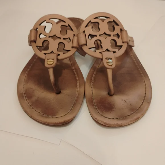Tory Burch Brown Leather Miller Sandals - Picture 7 of 16